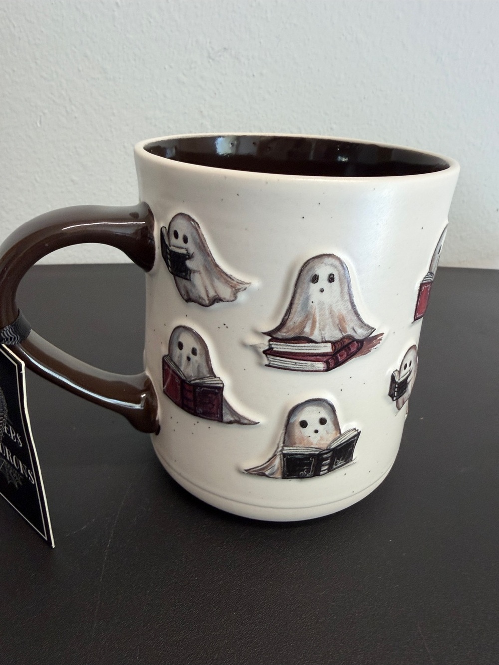 Cobwebs 8 Cauldrons | Ghost Book Lover Ceramic Mug 👻☕️🕸️ - Picture 5 of 9
